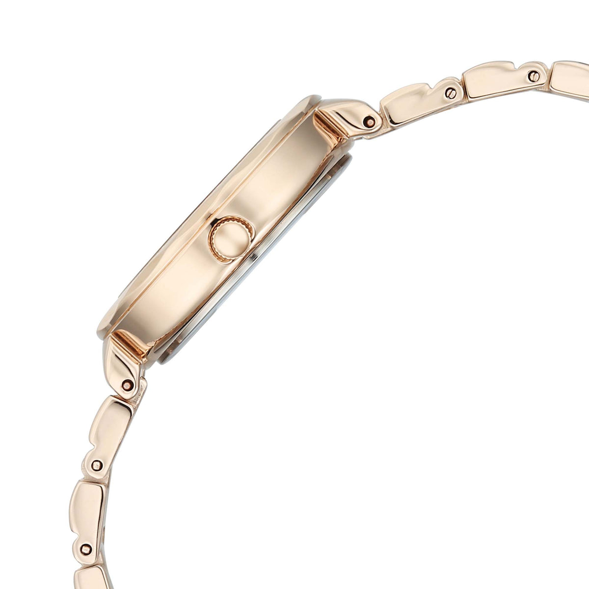 Titan Raga Mother of Pearl Dial Rose Gold Metal Strap Analog Watch for Women
