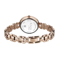 Titan Raga Silver Dial Rose Gold Metal Strap Analog Watch for Women