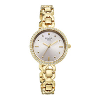Titan Raga Silver Dial Gold Metal Strap Analog Watch for Women