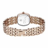 Titan Raga Mother of Pearl Shaped Dial Rose Gold Metal Strap Analog Watch for Women