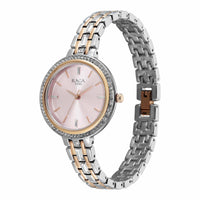 Titan Raga Pink Dial Two Toned Metal Strap Analog Watch for Women