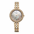 Titan Raga Mother of Pearl Dial Rose Gold Metal Strap Analog Watch for Women