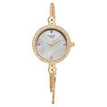 Titan Raga White Dial Rose Gold Metal Strap Analog Watch For Women