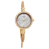 Titan Raga White Dial Rose Gold Metal Strap Analog Watch For Women