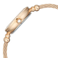 Titan Raga White Dial Rose Gold Metal Strap Analog Watch For Women