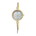 Titan Raga Mother of Pearl Dial Gold Metal Strap Analog Watch for Women