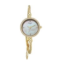 Titan Raga Mother of Pearl Dial Gold Metal Strap Analog Watch for Women
