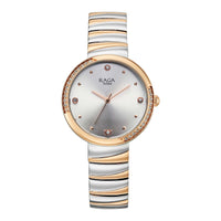 Titan Raga Silver Dial Two Toned Metal Strap Analog Watch for Women