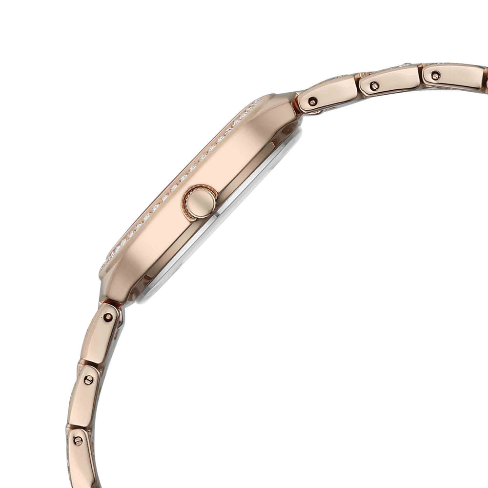 Titan Raga Pink Dial Rose Gold Metal Strap Analog Watch For Women