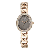 Titan Raga Grey Shaped Dial Rose Gold Metal Strap Analog Watch For Women
