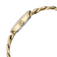Titan Raga Blue Shaped Dial Gold Metal Strap Analog Watch For Women