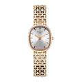 Titan Raga Silver Shaped Dial Rose Gold Metal Strap Analog Watch For Women