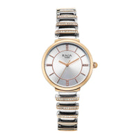 Titan Raga Silver Dial Two Toned Metal Strap Analog Watch For Women