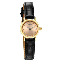 Titan Nebula 18K Gold Dial with Studded Indices Leather Strap Analog Watch for Women