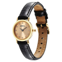Titan Nebula 18K Gold Dial with Studded Indices Leather Strap Analog Watch for Women