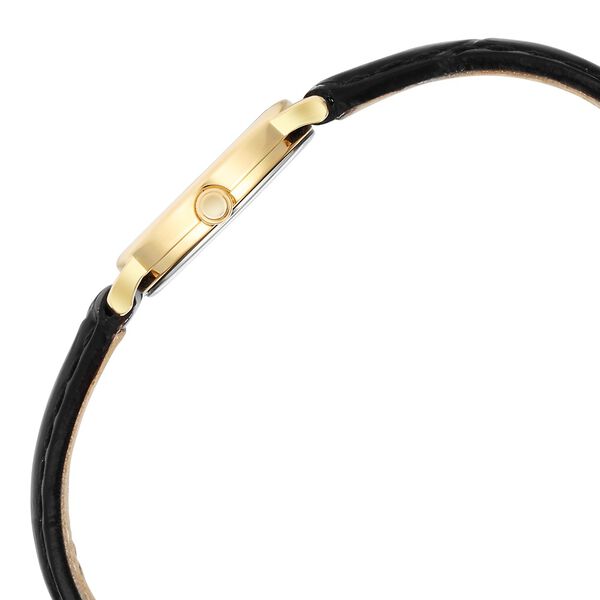 Titan Nebula 18K Gold Dial with Studded Indices Leather Strap Analog Watch for Women
