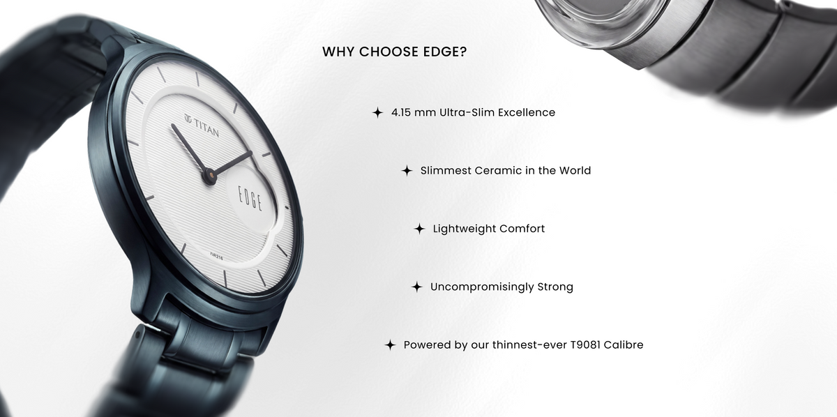 A LEGACY DEFINED BY PRECISION Created with a singular vision: to redefine modern watchmaking through extraordinary slimness and sophisticated design. At a time when engineering achievement was often hidden beneath complexity, Titan chose a different path, proving that innovation could be expressed through elegance and restraint.