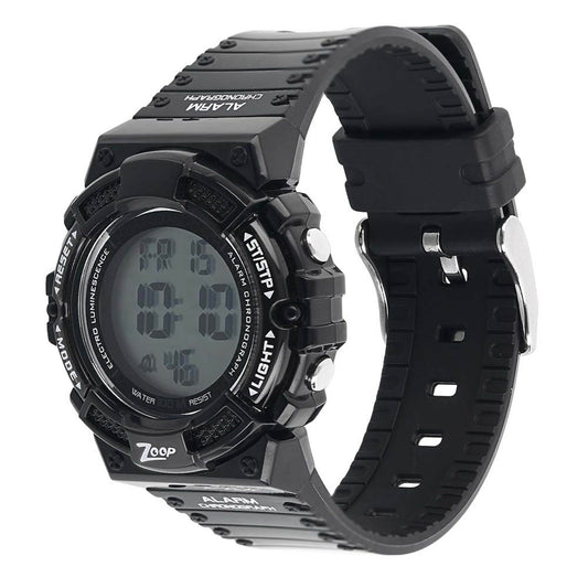 Zoop Digital Watch with Digital Dial & Black Strap for Boys Kids, from House of Titan