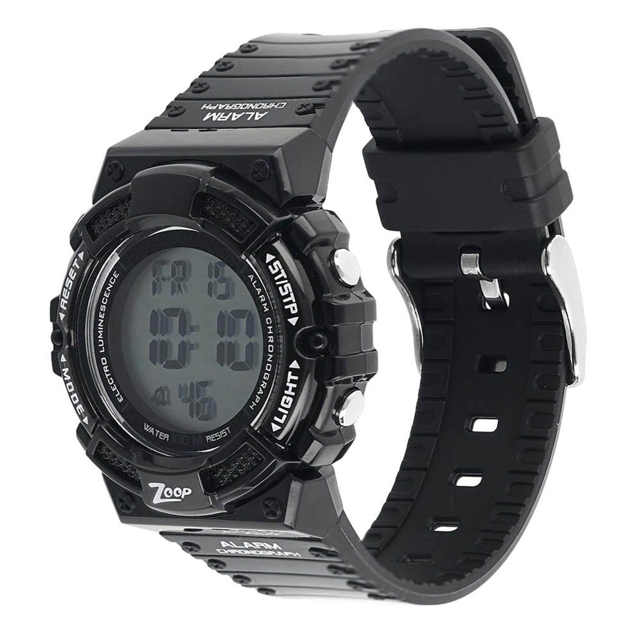 Zoop Digital Watch with Digital Dial & Black Strap for Boys Kids, from House of Titan