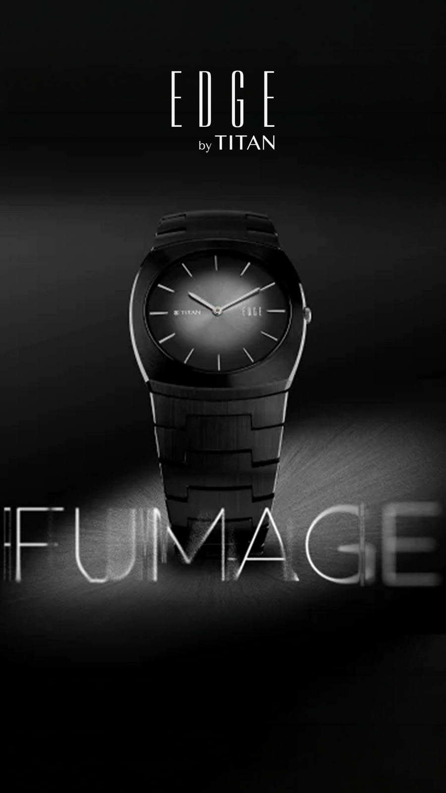 Titan Edge Fumage Black Special Dial Ceramic Strap Analog Watch for Men