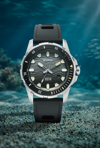 Titan Zero Hour Diver's Analog with Date Watch