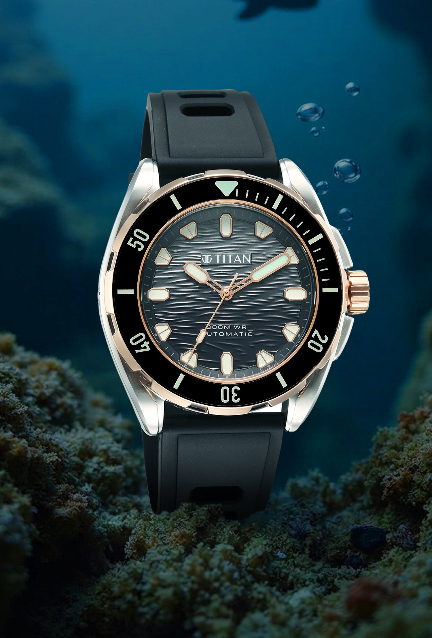 Titan Zero Hour Diver's Interchangeable Strap Watch