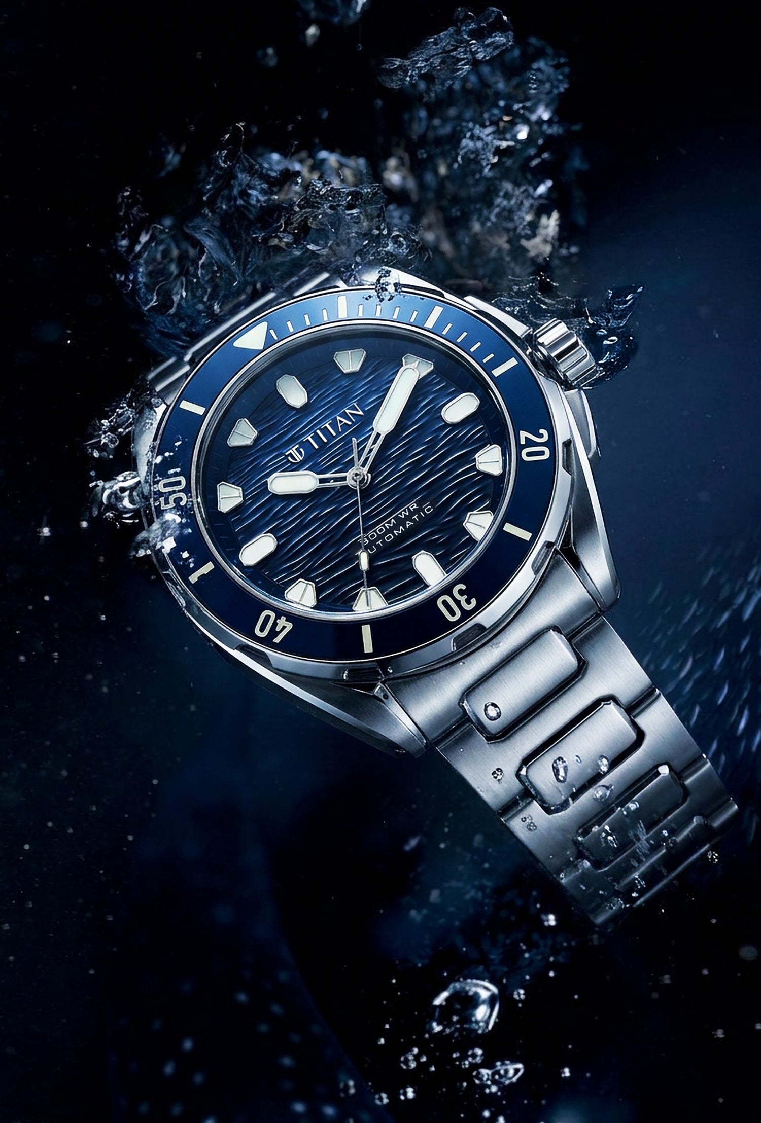 Titan Zero Hour Diver's Blue Automatic Watch