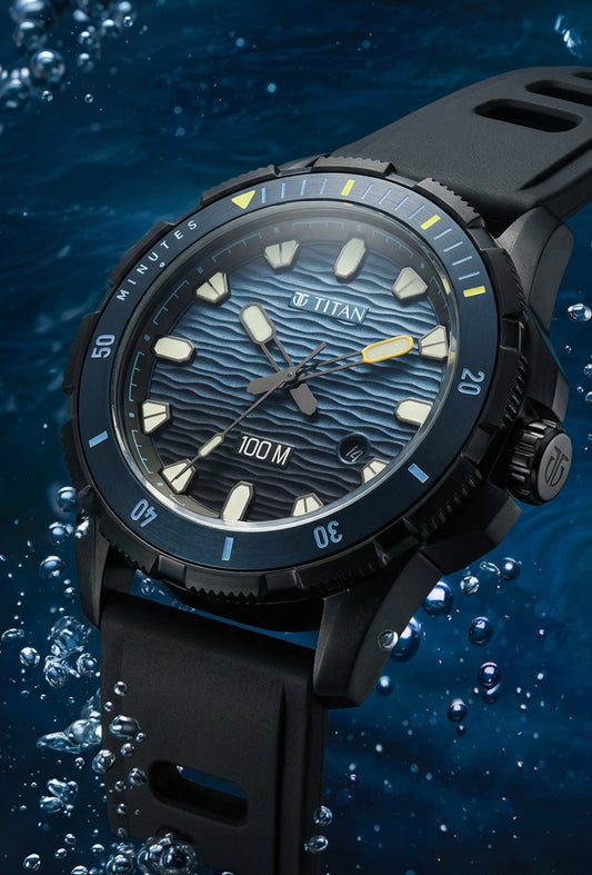 Titan Zero Hour Diver's FKM Strap Watch