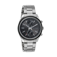 Titan Men's Metropolitan Luxe: Multifunction dark grey Dial with Two-Tone Stainless Steel Bracelet Watch