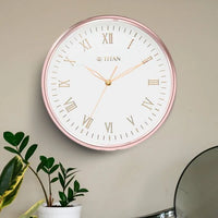 Titan Elegant White Wall Clock with Silent Sweep Technology