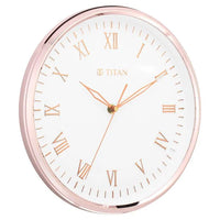 Titan Elegant White Wall Clock with Silent Sweep Technology