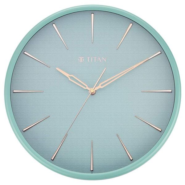 Titan Contemporary Matte Green Wall Clock with Silent Sweep Technology
