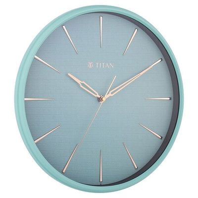 Titan Contemporary Matte Green Wall Clock with Silent Sweep Technology