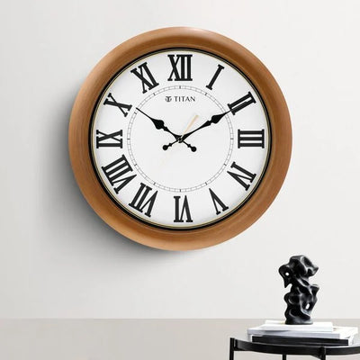 Titan Classic White Wall Clock with Silent Sweep Technology