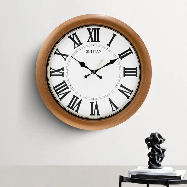 Titan Classic White Wall Clock with Silent Sweep Technology