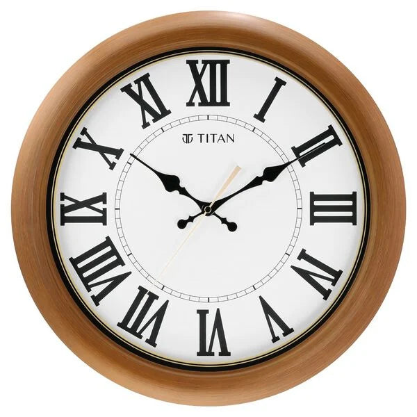 Titan Classic White Wall Clock with Silent Sweep Technology
