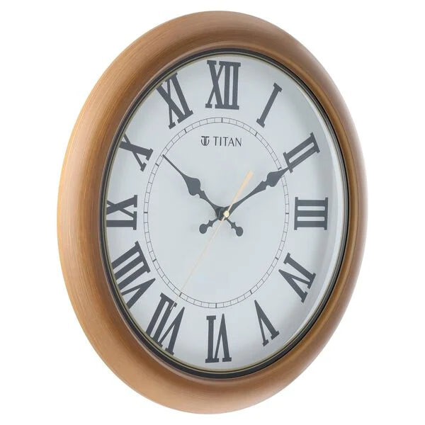 Titan Classic White Wall Clock with Silent Sweep Technology