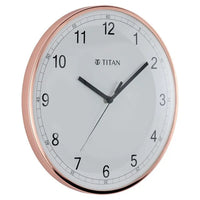 Titan Metallic Luxurious Wall Clock with Crystal-Clear Domed Glass