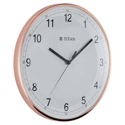 Titan Metallic Luxurious Wall Clock with Crystal-Clear Domed Glass