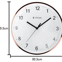 Titan Metallic Luxurious Wall Clock with Crystal-Clear Domed Glass