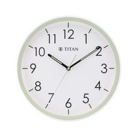 Titan White Wall Clock with Night-Time Illumination