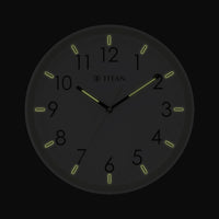 Titan White Wall Clock with Night-Time Illumination
