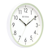 Titan White Wall Clock with Night-Time Illumination