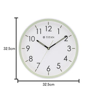 Titan White Wall Clock with Night-Time Illumination