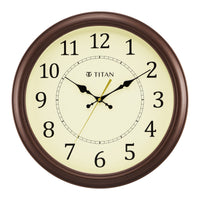 Titan Classic Off-White Wall Clock with Silent Serenity