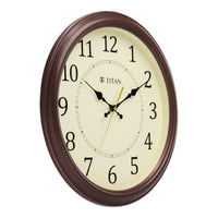 Titan Classic Off-White Wall Clock with Silent Serenity