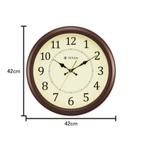 Titan Classic Off-White Wall Clock with Silent Serenity