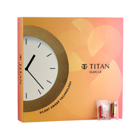 Titan Classic Off-White Wall Clock with Silent Serenity