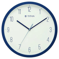 Titan Contemporary White Wall Clock with Silent Sweep Technology