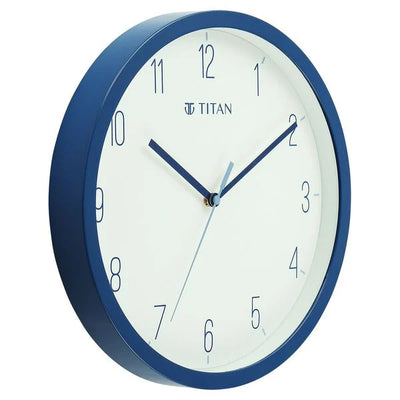 Titan Contemporary White Wall Clock with Silent Sweep Technology